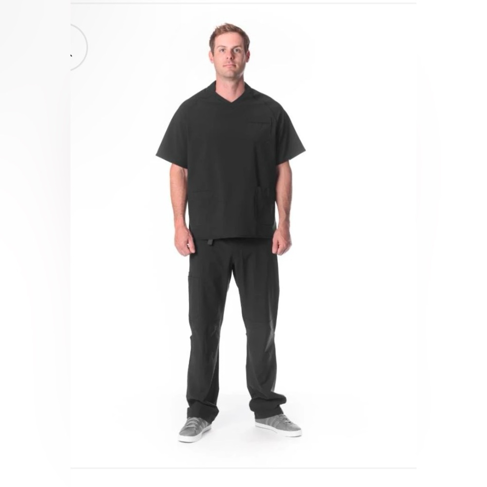 Essential Threads scrubs men’s Welby set top & pants charcoal grey size XL or S